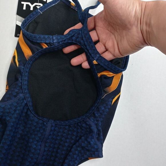 TYR Bravos Youth Diamondfit One Piece Swimsuit - Picture 5 of 12